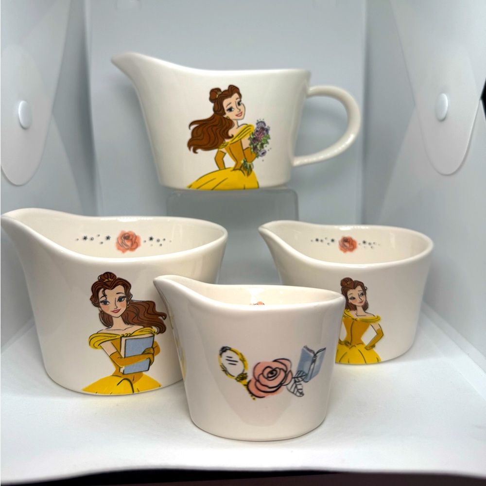 Disney Rae Dunn Princess Belle from Beauty and The Beast Measuring Cups Set of 4